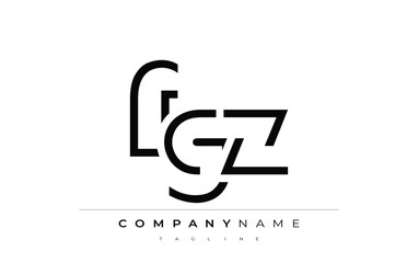 Fototapeta premium FGZ abstract letter design. Modern Business Logo Design With Abstract Typography and Contemporary Style