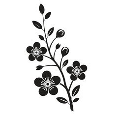 Floral Branch Silhouette
