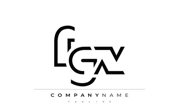 FGX abstract letter design. Modern Business Logo Design With Abstract Typography and Contemporary Style