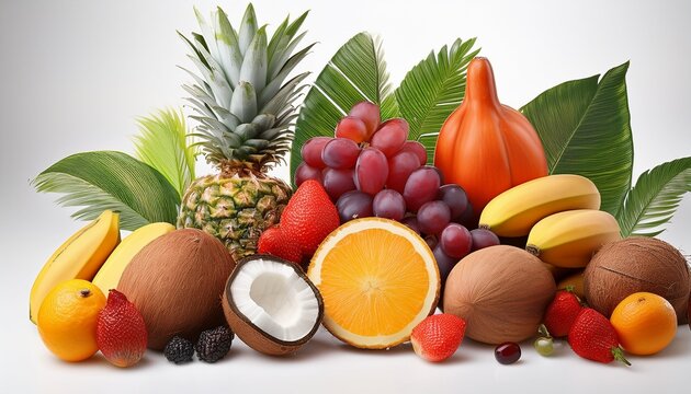 ensemble d icones de fruits tropicaux parfaites pour les conceptions d emballages alimentaires les guides de voyage et les blogs culinaires sur les saveurs exotiques
