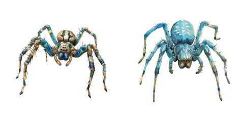 spider watercolor vector illustration