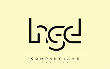 Obraz premium HGD abstract letter design. Modern Business Logo Design With Abstract Typography and Contemporary Style