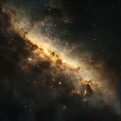 Obraz premium Stunning Galactic Landscape Featuring Stars and Cosmic Dust