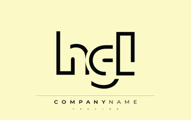 HGL abstract letter design. Modern Business Logo Design With Abstract Typography and Contemporary Style