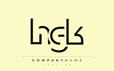 HGK abstract letter design. Modern Business Logo Design With Abstract Typography and Contemporary Style