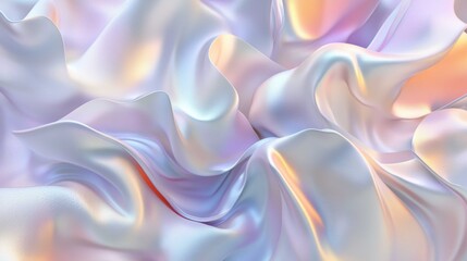 Obraz premium Soft, flowing fabric in pastel colors creating an ethereal atmosphere