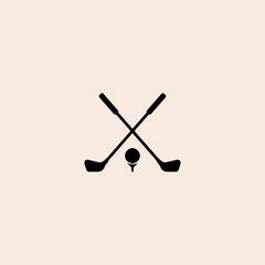 Golf club icon flat vector design.