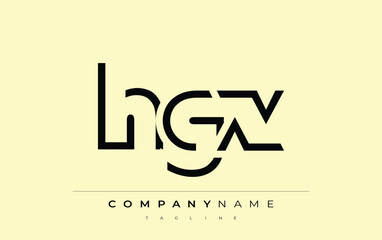HGX abstract letter design. Modern Business Logo Design With Abstract Typography and Contemporary Style