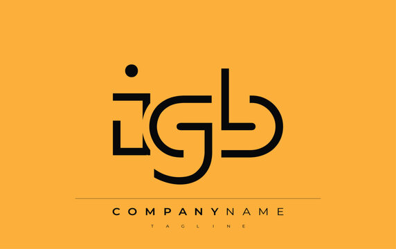 IGB abstract letter design. Modern Business Logo Design With Abstract Typography and Contemporary Style