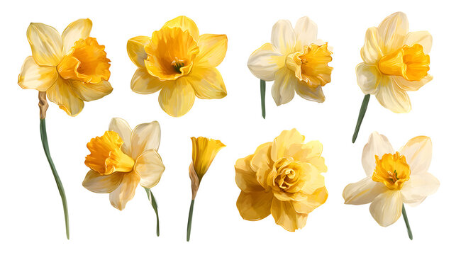 yellow flowers isolated on white