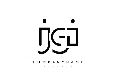 JGI abstract letter design. Modern Business Logo Design With Abstract Typography and Contemporary Style