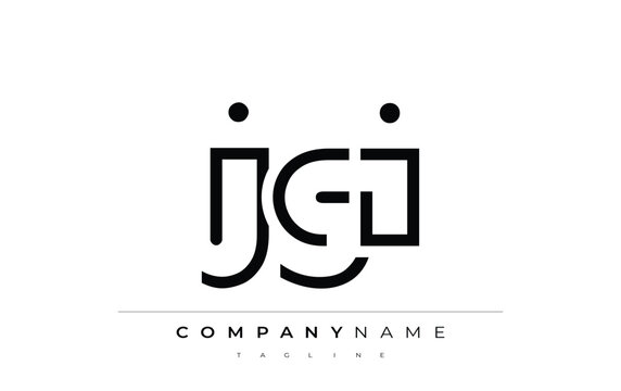 JGI abstract letter design. Modern Business Logo Design With Abstract Typography and Contemporary Style