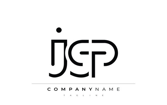 JGP abstract letter design. Modern Business Logo Design With Abstract Typography and Contemporary Style