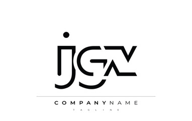 JGX abstract letter design. Modern Business Logo Design With Abstract Typography and Contemporary Style