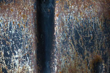 Fragment of an old rusty metal surface 