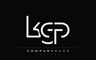KGP abstract letter design. Modern Business Logo Design With Abstract Typography and Contemporary Style