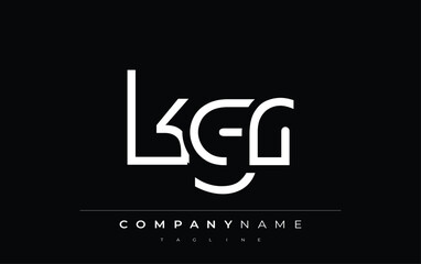 KGR abstract letter design. Modern Business Logo Design With Abstract Typography and Contemporary Style