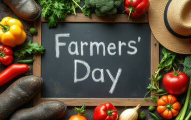 farmer's day flat lay