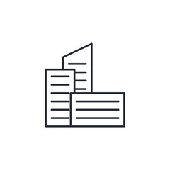office icon. linear style sign for mobile concept and web design. Vector icon. Symbol, logo illustration. Vector graphics