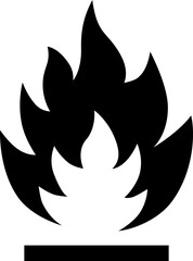 Fire sign flame flammable.