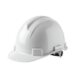 Fototapeta premium A pristine white hard hat a crucial piece of protective headgear for construction workers isolated on transparent background