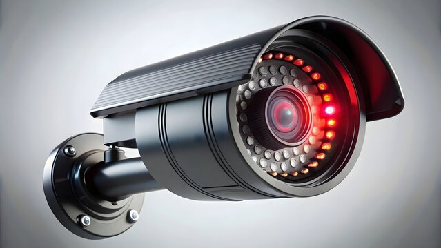 Modern outdoor security camera with infrared night vision