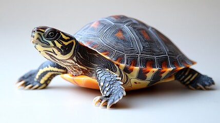 Fototapeta premium Close-up of a colorful turtle.
