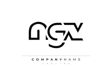 NGX abstract letter design. Modern Business Logo Design With Abstract Typography and Contemporary Style