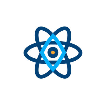 Reactjs icon vector - technology and development symbol