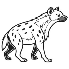 Vector illustration of zorilla coloring page black and white 