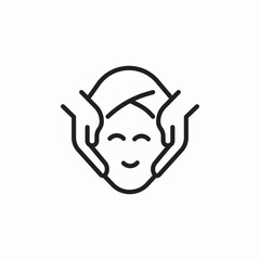 face massage spa icon sign vector