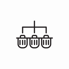 garbage sorting icon sign vector