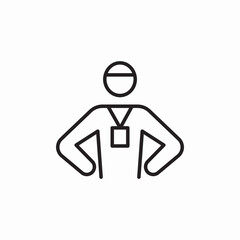 gym trainer icon sign vector