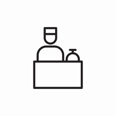 hotel reception icon sign vector