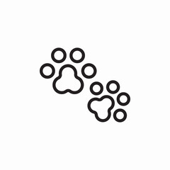pet paws icon sign vector