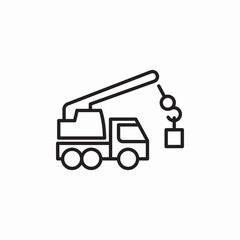 truck tow icon sign vector