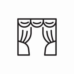 window curtains icon sign vector