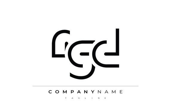 RGD abstract letter design. Modern Business Logo Design With Abstract Typography and Contemporary Style