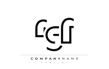 RGF abstract letter design. Modern Business Logo Design With Abstract Typography and Contemporary Style