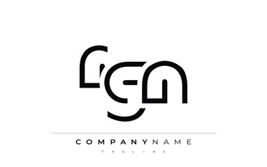 RGN abstract letter design. Modern Business Logo Design With Abstract Typography and Contemporary Style