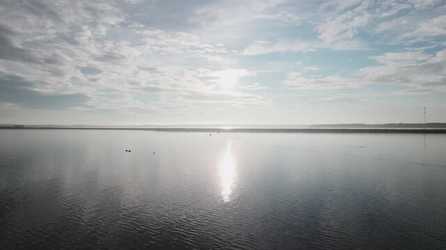 View of the St. Lawrence River from Port-menier, on the Island of Anticosti, Quebec, Canada 