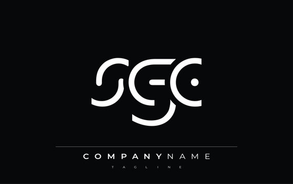 SGC abstract letter design. Modern Business Logo Design With Abstract Typography and Contemporary Style