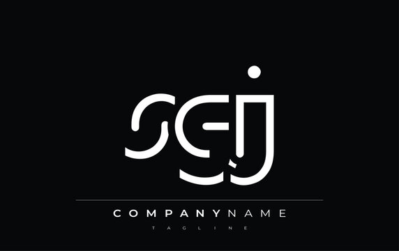 SGJ abstract letter design. Modern Business Logo Design With Abstract Typography and Contemporary Style