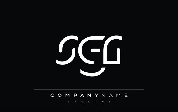 SGR abstract letter design. Modern Business Logo Design With Abstract Typography and Contemporary Style