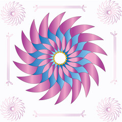 colourful mandala background in vector
