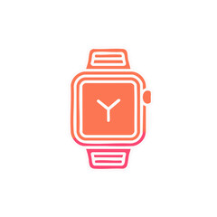 Fototapeta premium Smartwatch vector icon, digital watch illustration