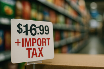 Price of $16.99 reflects impact of import tariff on goods, highlighting importance of understanding import taxes