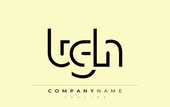 TGH abstract letter design. Modern Business Logo Design With Abstract Typography and Contemporary Style