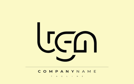 TGN abstract letter design. Modern Business Logo Design With Abstract Typography and Contemporary Style