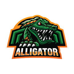 Fototapeta premium Stock Alligator Logo – Mascot Design for Competitive Gaming